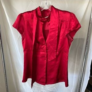 Nanette Lepore Red Silk Blouse